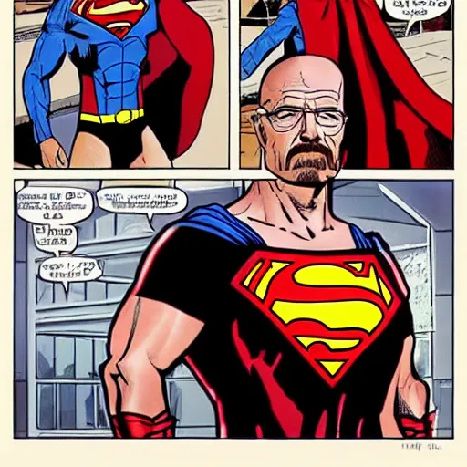 Image similar to walter white as superman