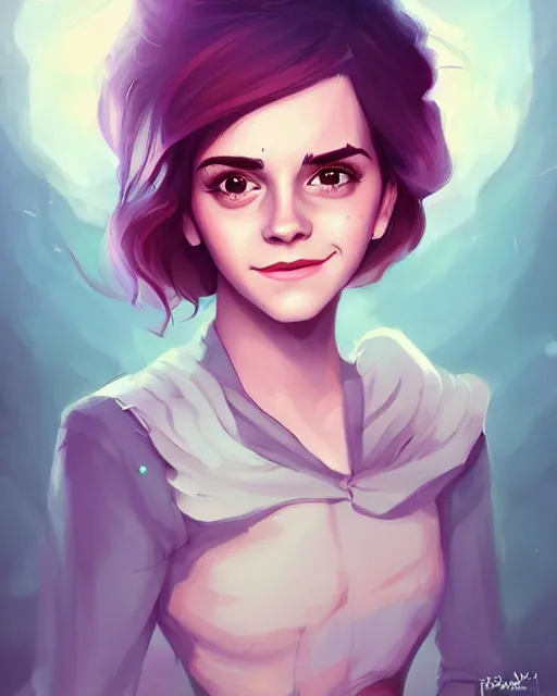 Image similar to beautiful full body Emma Watson smiling, art by lois van baarle and loish and ross tran and rossdraws and sam yang and samdoesarts and artgerm, digital art, highly detailed, intricate, sharp focus, Trending on Artstation HQ, deviantart, unreal engine 5, 4K UHD image