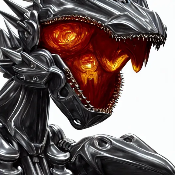 Image similar to detailed maw shot of a gigantic elegant beautiful stunning hot anthropomorphic robot mecha female dragon, swallowing a human, with sleek silver metal armor and cat ears, OLED visor over eyes, food pov, prey pov, micro pov, vore, digital art, mawshot, dragon vore, furry art, high quality, 8k 3D realistic, macro art, micro art, Furaffinity, Deviantart, Eka's Portal, G6