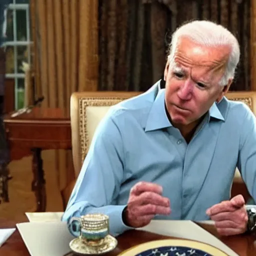 Prompt: Joe Biden in Weekend at Bernie's (2022)