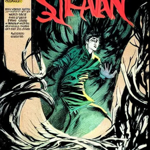 Image similar to the sandman comic book art, dream, epic