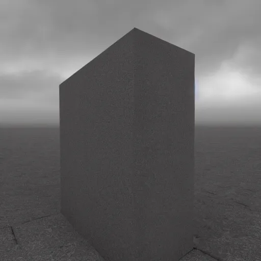 Image similar to A Tapered Stone Monolith Points to the overcast sky, Digital Art, Rendering, 8k, Highly Detailed