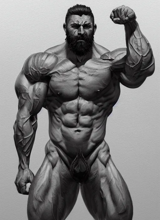 Stable Diffusion prompt: gigachad ron swanson bodybuilder - PromptHero