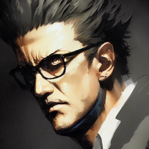 Image similar to realistic portrait of leorio, dramatic lighting, illustration by Greg rutkowski, yoji shinkawa, 4k, digital art, concept art, trending on artstation