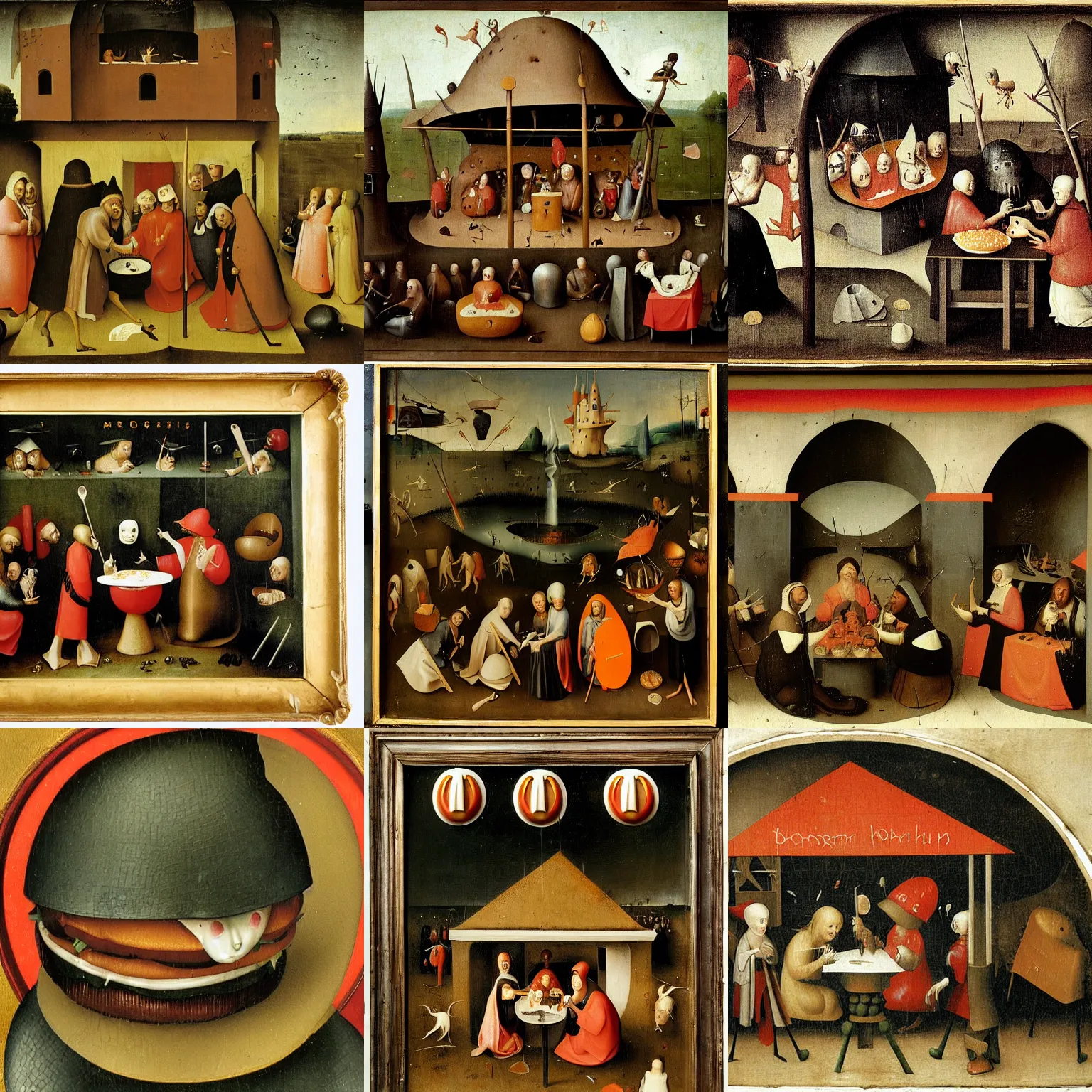 Prompt: mcdonalds by hieronymus bosch