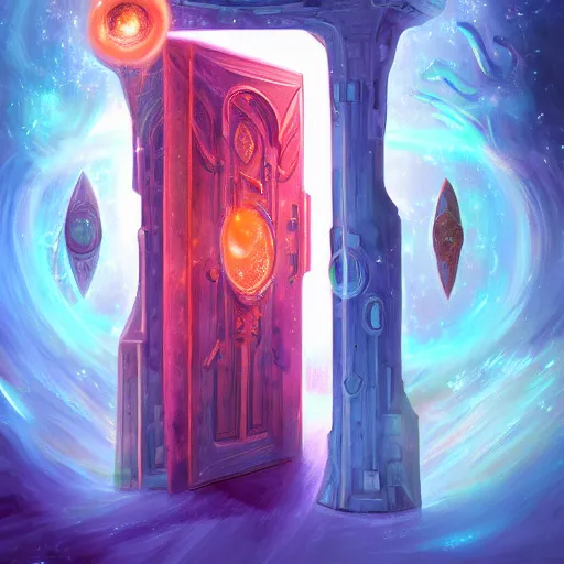 Image similar to astral portal door, digital painting, ultradetailed, artstation, oil painting, ultradetailed, artstation