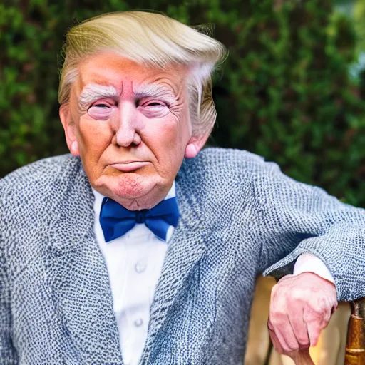 Image similar to dslr photo portrait still of 1 1 2 year old age 1 1 2 donald trump at age 1 1 2!!!, 8 5 mm f 1. 8