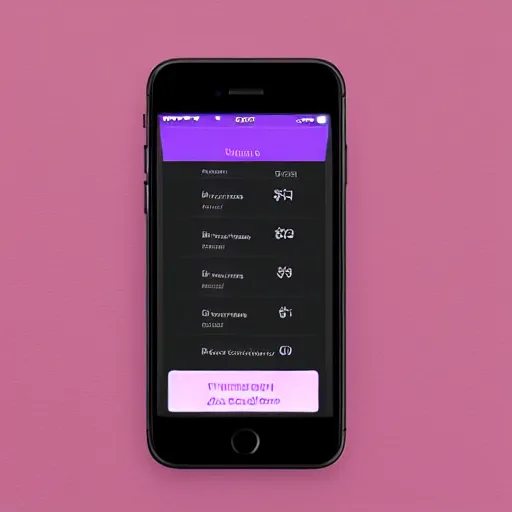 Image similar to An iPhone banking app, contemporary interface in violet color