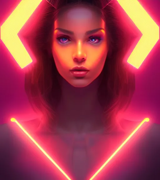 Image similar to symmetry!! russian prince of technology, solid cube of light, hard edges, product render retro - futuristic poster scifi, lasers and neon circuits, brown skin beautiful russian princess, intricate, elegant, highly detailed, digital painting, artstation, concept art, smooth, sharp focus, illustration, dreamlike, art by artgerm