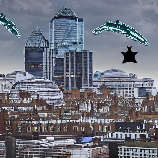 Image similar to aliens invade london