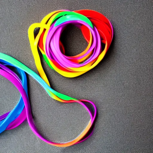 Image similar to photo of a colorful rubber band ball