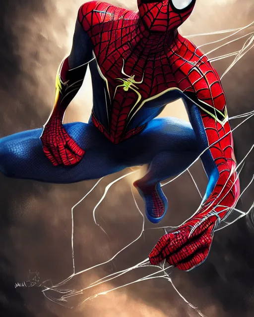 Image similar to spiderman as the flash with the venom symbiote, dynamic lighting, fantasy concept art, trending on art station, stunning visuals, creative, cinematic, ultra detailed