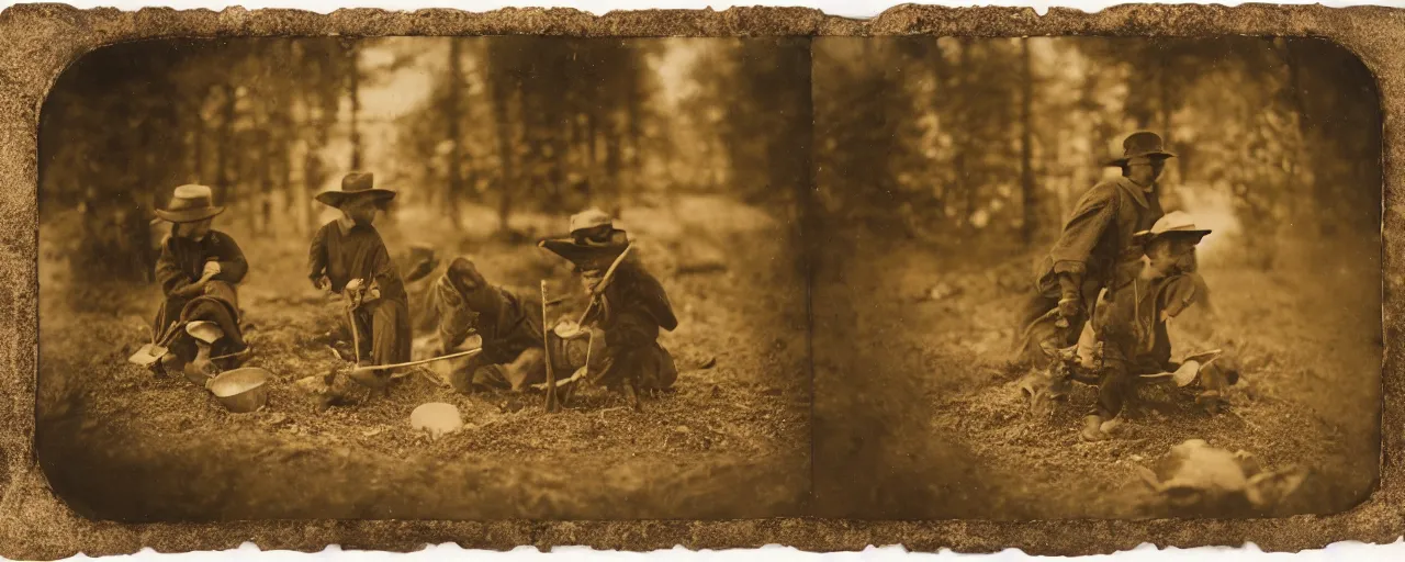 Image similar to panning for gold during the gold rush, tintype, small details, intricate, sigma 5 0 mm, cinematic lighting, photography, wes anderson, diane arbus, film, kodachrome