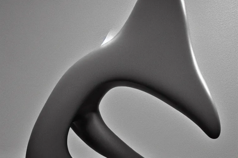 Image similar to a black and white photo of a sculpture, an abstract sculpture by jean arp and isamu noguchi, zbrush central, precisionism, henry moore, marble sculpture, biomorphic