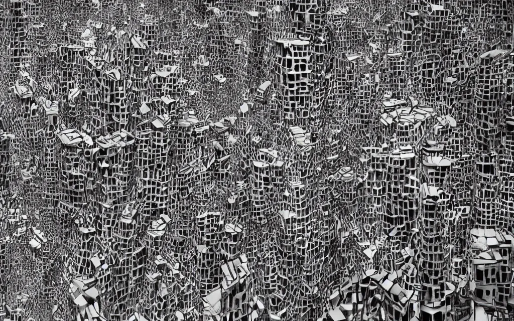 Prompt: A city constructed entirely from bone, bone city, jagged architecture, digital art