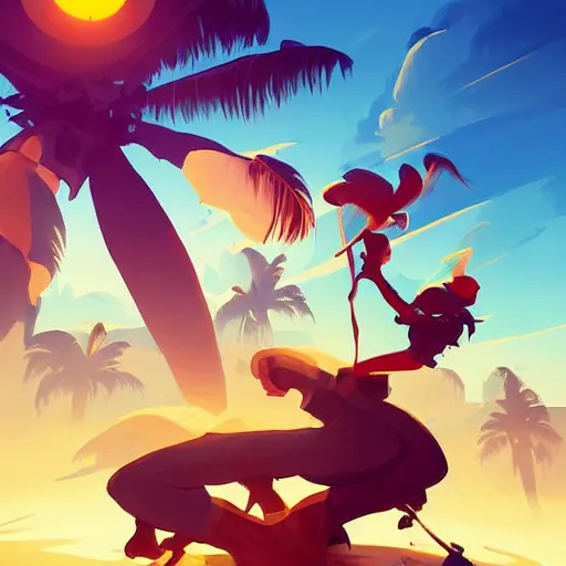 Image similar to painting treasure on sea of thieves game smooth median photoshop filter cutout vector, behance hd by jesper ejsing, by rhads, makoto shinkai and lois van baarle, ilya kuvshinov, rossdraws global illumination