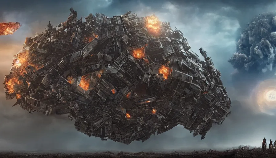 Image similar to movie poster of a blockbuster movie about end of the world with destroyerd washington dc, commercial billboard, hyperdetailed, artstation, cgsociety, 8 k