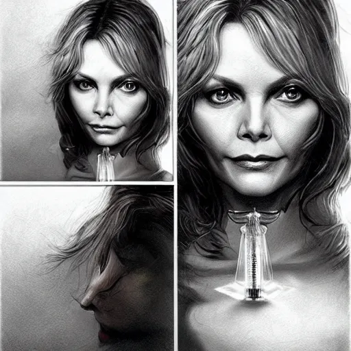 Prompt: amazing lifelike award winning pencil illustration of Michelle pfeiffer trending on art station artgerm Greg rutkowski cinematic