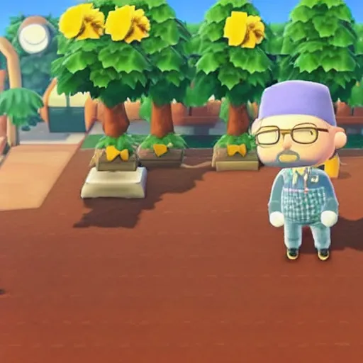 Prompt: Walter White in Animal Crossing