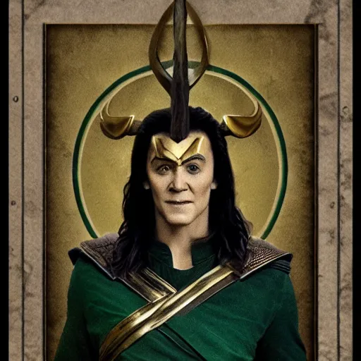 Image similar to Loki of Asgard, portrait