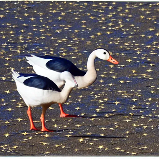 Prompt: star spangled american geese