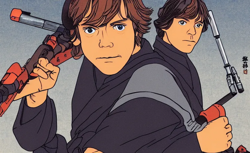 Image similar to luke skywalker in koyoharu gotoge style