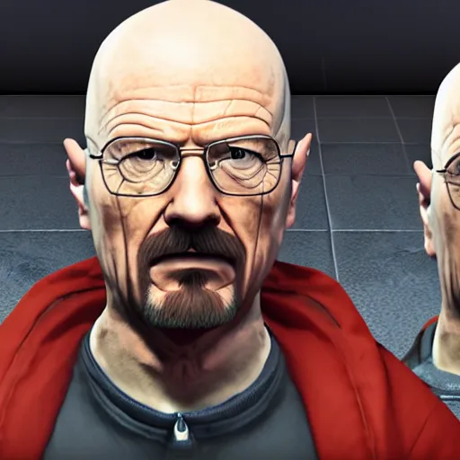 Image similar to walter white in supersmash bros Unreal Engine 5, UE5 Render, in-game screenshot