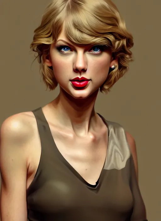 Image similar to 3 / 4 view of a portrait of taylor swift, evangelion, au naturel, hyper detailed, digital art, trending in artstation, cinematic lighting, studio quality, smooth render, frostbite 3 engine rendered, art style by klimt and nixeu and ian sprigger and wlop and krenz cushart