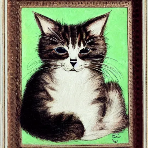 Image similar to cute cat by Raymond briggs