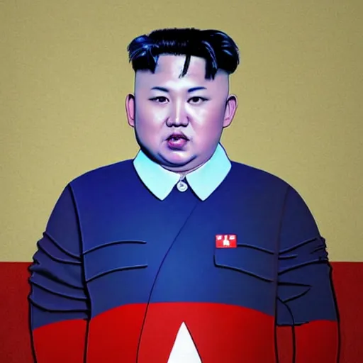 Prompt: kim jong un dressed as captain america. photorealism.