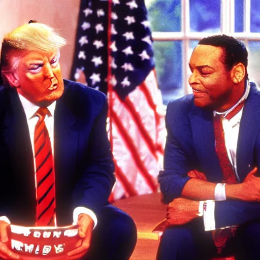 Image similar to donald trump's appearance on the cosby show