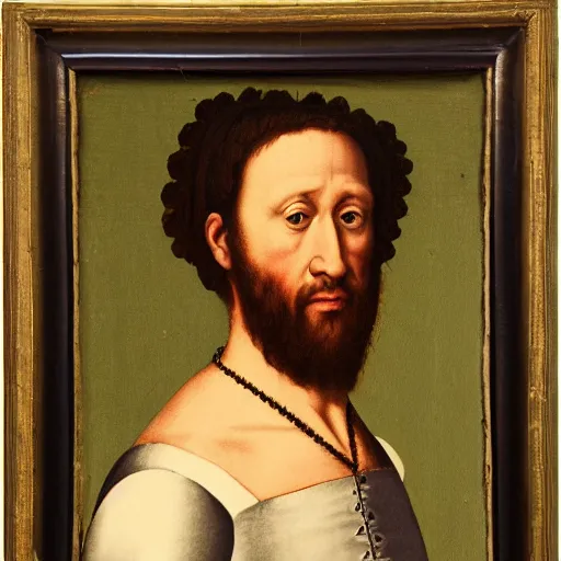 Prompt: a renaissance style portrait painting of Yung beef