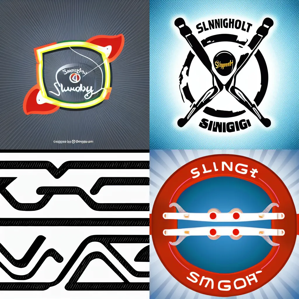 Prompt: slingshot, dynamic logo, simple logo, vector