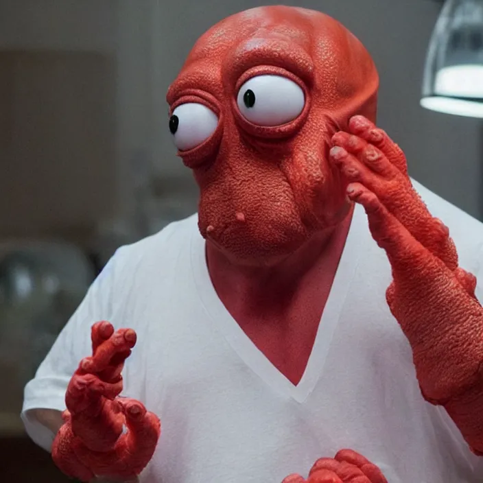 Image similar to live action zoidberg, 8 k,