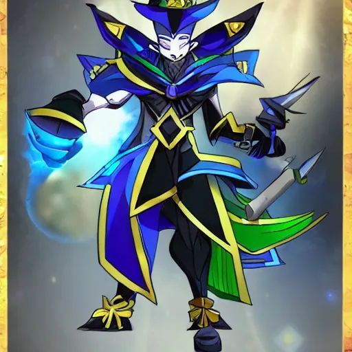 Image similar to Veigar from League of Legends as an anime character