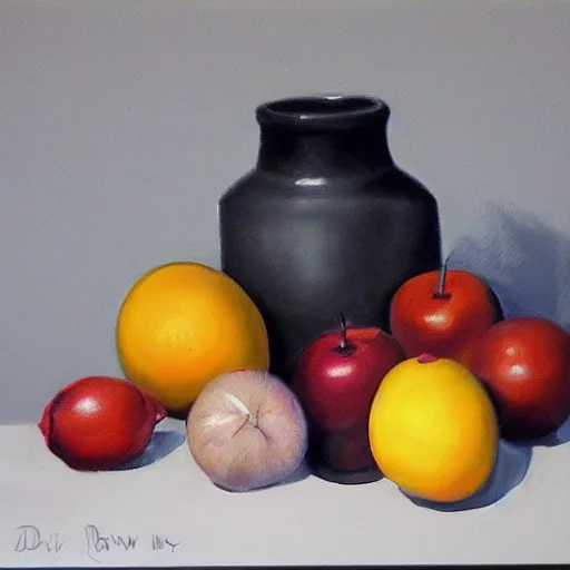 Image similar to still life painting by David Brown, matte, high detailed, realistic