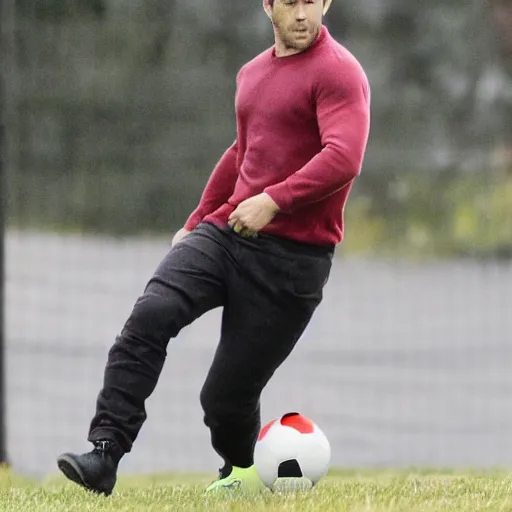 Image similar to Ryan Reynolds playing soccer