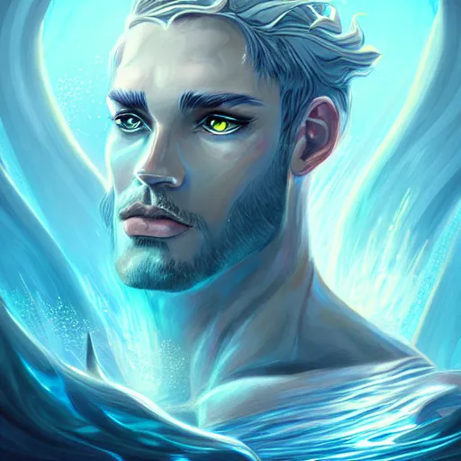 Prompt: the god poseidon! portrait, sharp focus, digital art, concept art, dynamic lighting, by emylie boivin! anna dittmann! rossdraws!