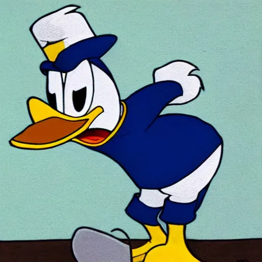 Image similar to photorealistic depiction of Donald Duck