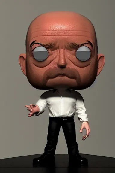 Image similar to “ very very highly detailed photorealistic jeff bezos funko pop, studio lighting and shading, 8 k, award - winning crisp details ”