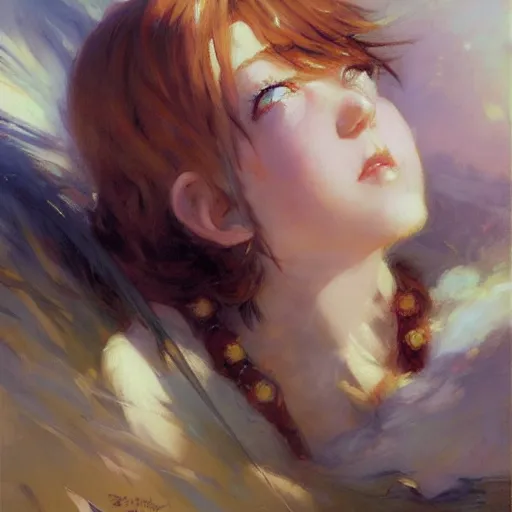 Image similar to cute dreamy anime girl faces, chibi art, painting by gaston bussiere, by craig mullins, j. c. leyendecker