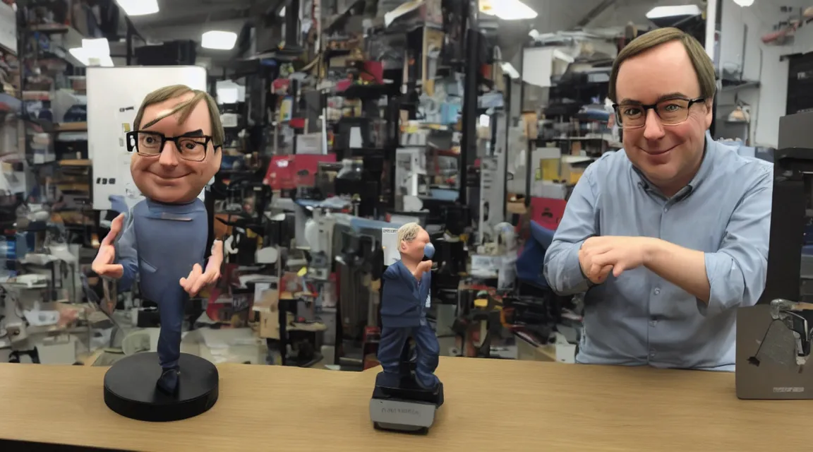 Image similar to vinil scale figure of Linus Torvalds, photo product