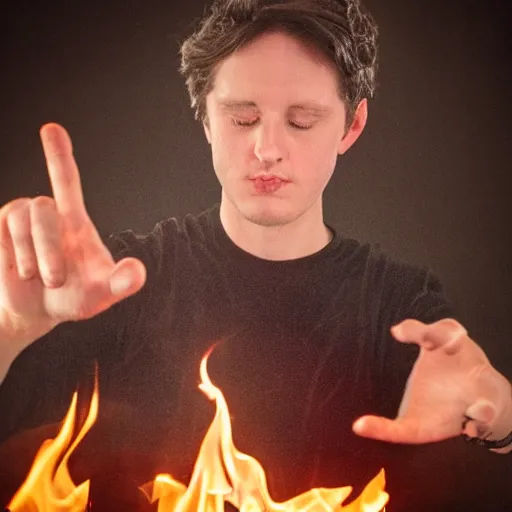 Prompt: Andrew pyrokinesis