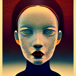 Image similar to portrait of a redheaded short hair woman with freckles. intricate abstract. intricate artwork. by Tooth Wu, wlop, beeple, dan mumford. octane render, trending on artstation, greg rutkowski very coherent symmetrical artwork. cinematic, hyper realism, high detail, octane render, 8k, chrome accents