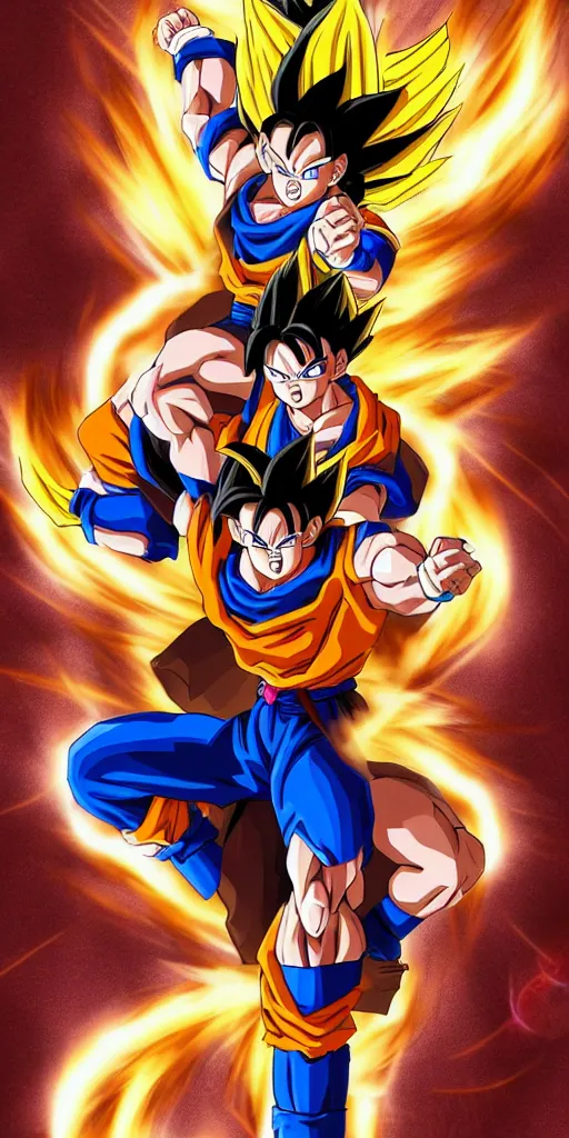 Image similar to filipina woman, heavy set charging up, turning into super saiyan, dragon ball super, full body portrait, single character, akira toriyama