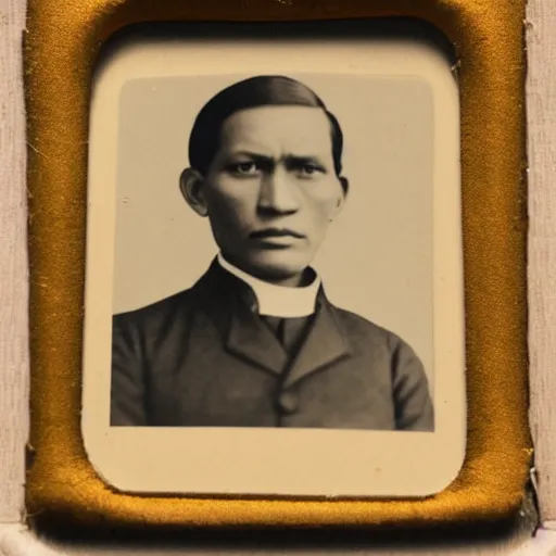 Prompt: vintage photo portrait of jose rizal in spain