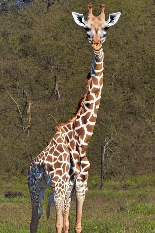 Image similar to an xray of a giraffe