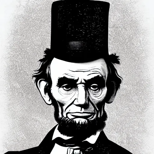 Prompt: president abe lincoln. bloodborne