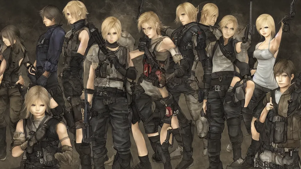 Image similar to Final Fantasy mixed with Resident Evil