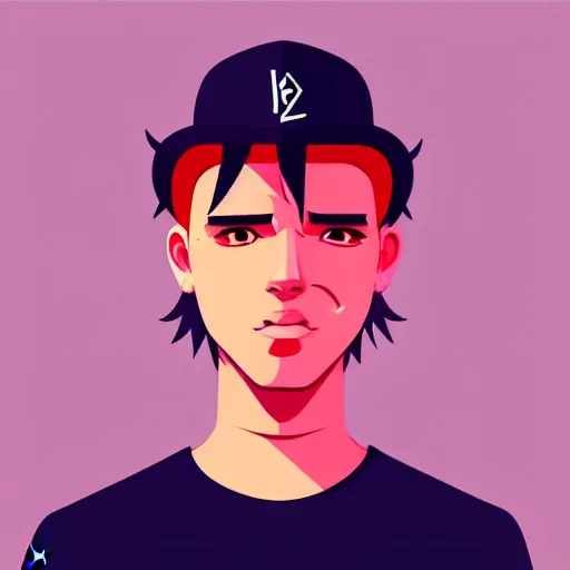 Image similar to 2 d character design, male rapper, vector art, digital art, portrait, 4 k, 8 k, sharp focus, smooth, illustration, concept art, music artist